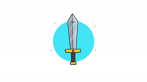 4k Ancient Treasure Sword Concept Animation Video
