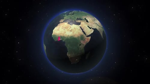 Earth Zoom From Space To Ghana