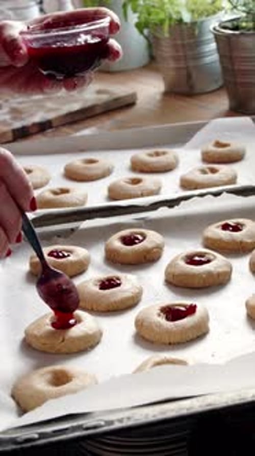 Vertical View Of Homemade Cookies
