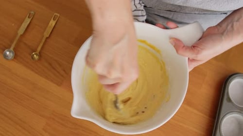 Culinary, Bake and People Concept - Happy Smiling Young Woman Cooking Food