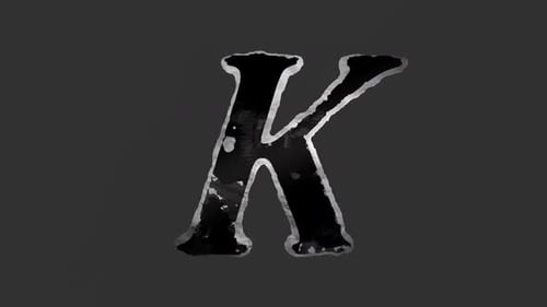 Artistic Ink-Flow K Letter Reveal Animation