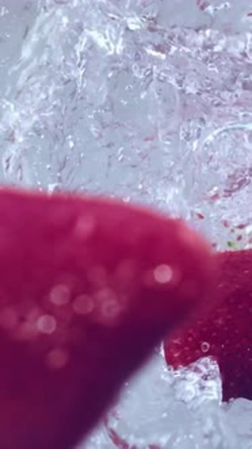 Vertical View Of Strawberry