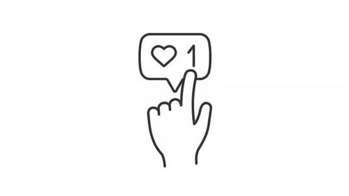 Como animación de línea de botones