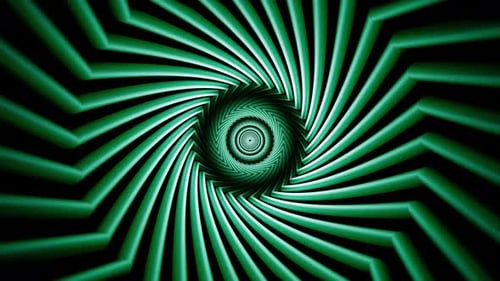 3D Loop Animation of Glowing Hypnotic Tunnel Spiral in Motion