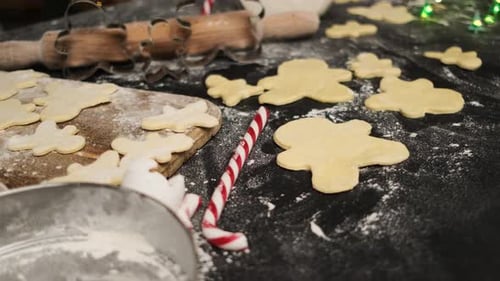 Gingerbread Cookie Dough Ready to Bake for Christmas