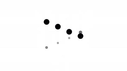 Animiertes Laden mit horizontalem Zellpunkt, bewegter Grafik, Alphakanal-Loop-Videodesign