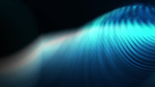 Wave of glowing blue line streaks