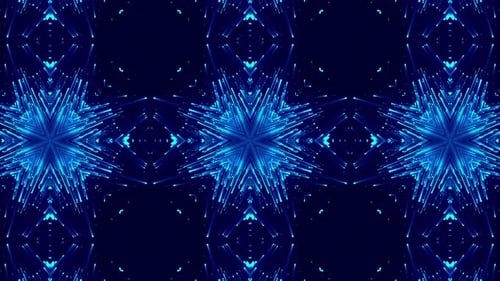 Fond de boucle VJ brillant abstrait en rafale de lumière bleue
