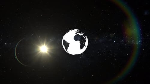 Earth Planet animation in space. 2382
