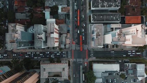 Aerial View of Curitiba BRT System & Urban Life