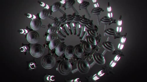 Grey Glowing Lights Animation Background