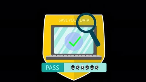 Keep Your Information And Passwords Private Online 4K On Alpha Channel