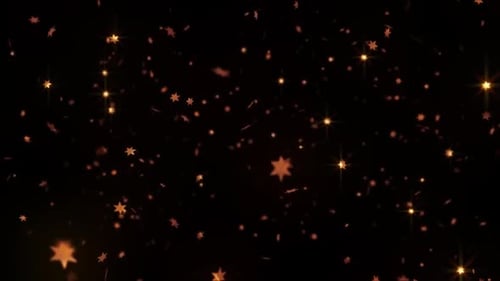 Sparkling Golden Stars Falling Celebration Overlay