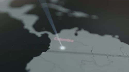 Animated Global Map with Flight Paths and Connections