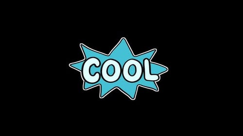 Cool Cartoon Sticker Animation Loop Transparent