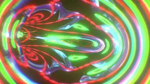 Chromatic Neon Fluid Energy Swirl Loop 4K