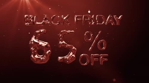 Fluid Metallic Black Friday Sale Text Animation