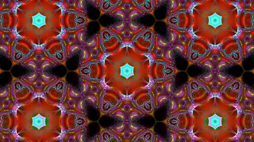 Vibrant Fluid Abstract Kaleidoscope Glowing Animation Background