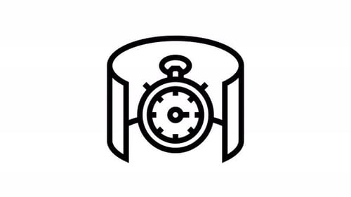 timer line icon animation