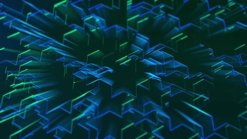 Glowing neon edge lines background