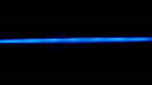 Abstract Neon Line Pulsating on Black Background