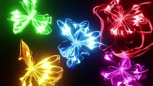 RGB Glowing Abstract Pulsation Veil to the Rhythm of the Music 3d Render. Vj Loop for Dj Disco