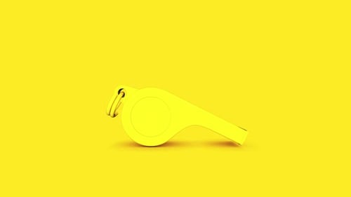 Modern 3D Animated Whistle for Sports Concepts