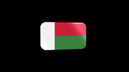 Glossy 3D Madagascar Flag Animation for Corporate Identity