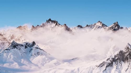 Snow mountains landform background