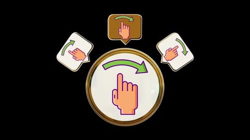 Arrows Circle Icon Animation