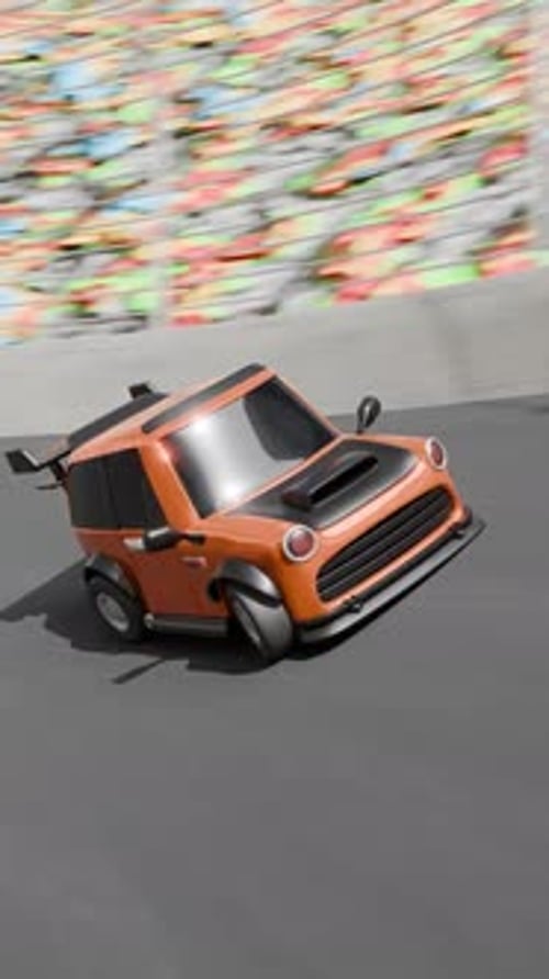 Racing Car Loop 3D satisfying animation
