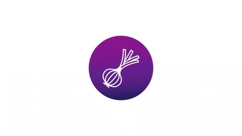 Modern Line Art Onion Icon Reveal Animation