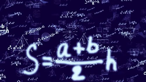 Animated Scientific Formulas and Equations for Education Background