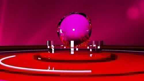 Red Globe News Background