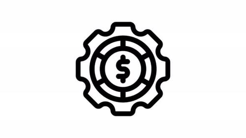 Financial Settings Gear Icon Animation