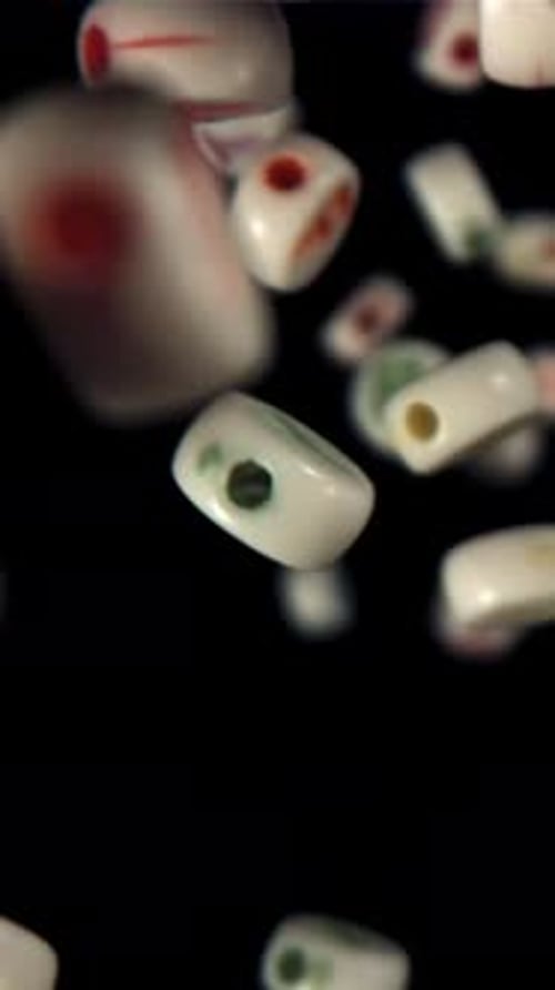 English Letters Fly and Fall Filmed on a Highspeed Camera at 1000 Fps