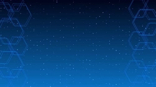 Blue Hexagon Abstract Technology Loop Background