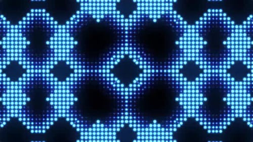 Animationshintergrundvideo mit glitzernden blauen Kreisen