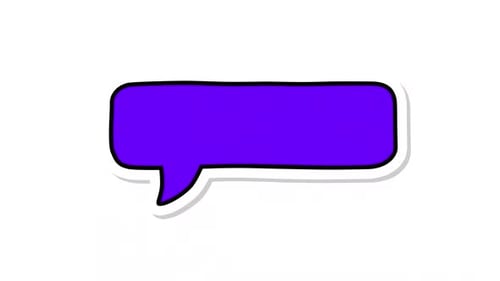 Animated Hand-Drawn Speech Bubble Text Icon