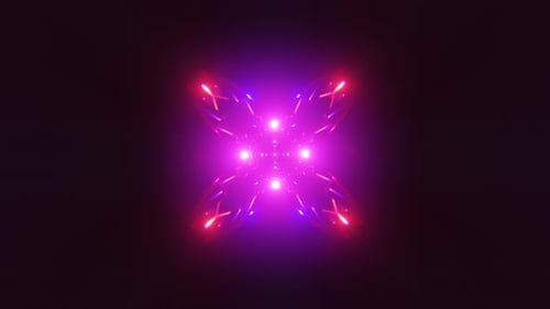 Geometrische Formen in fließender Bewegung mit nahtlosen abstrakten Strobe-Lichteffekten