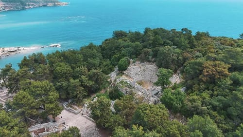 Phaselis or Faselis Was a Greek and Roman City on the Coast of Ancient Lycia. Its Ruins Are Located