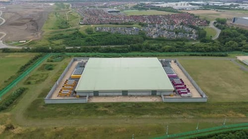 Aerial View of Industrial Facility in the UK