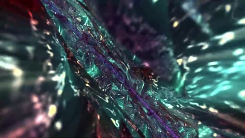 Futuristic Abstract Crystal Tunnel Fly Through Loop