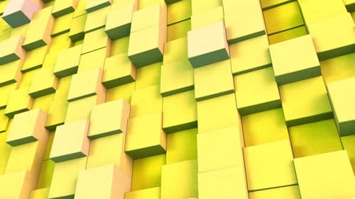 3D Cube Background Yellow V2
