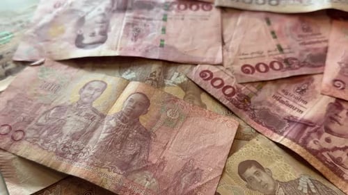 thai baht Thailand money cash currency notes and bills THB