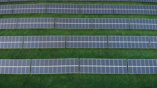 Modern innovative photovoltaic solar batteries. Solar power plant