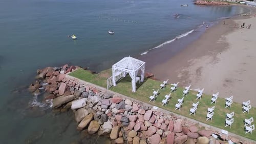 Drone view on Puerto Vallarta beach
