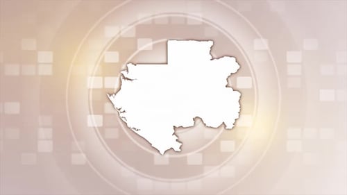 Gabon Map Outline Drawing Reveal Animation