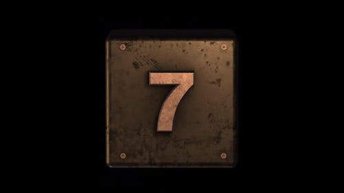 Grunge Style 3D Number Animation