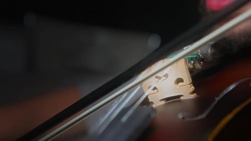 Close Up of Violin being Played
